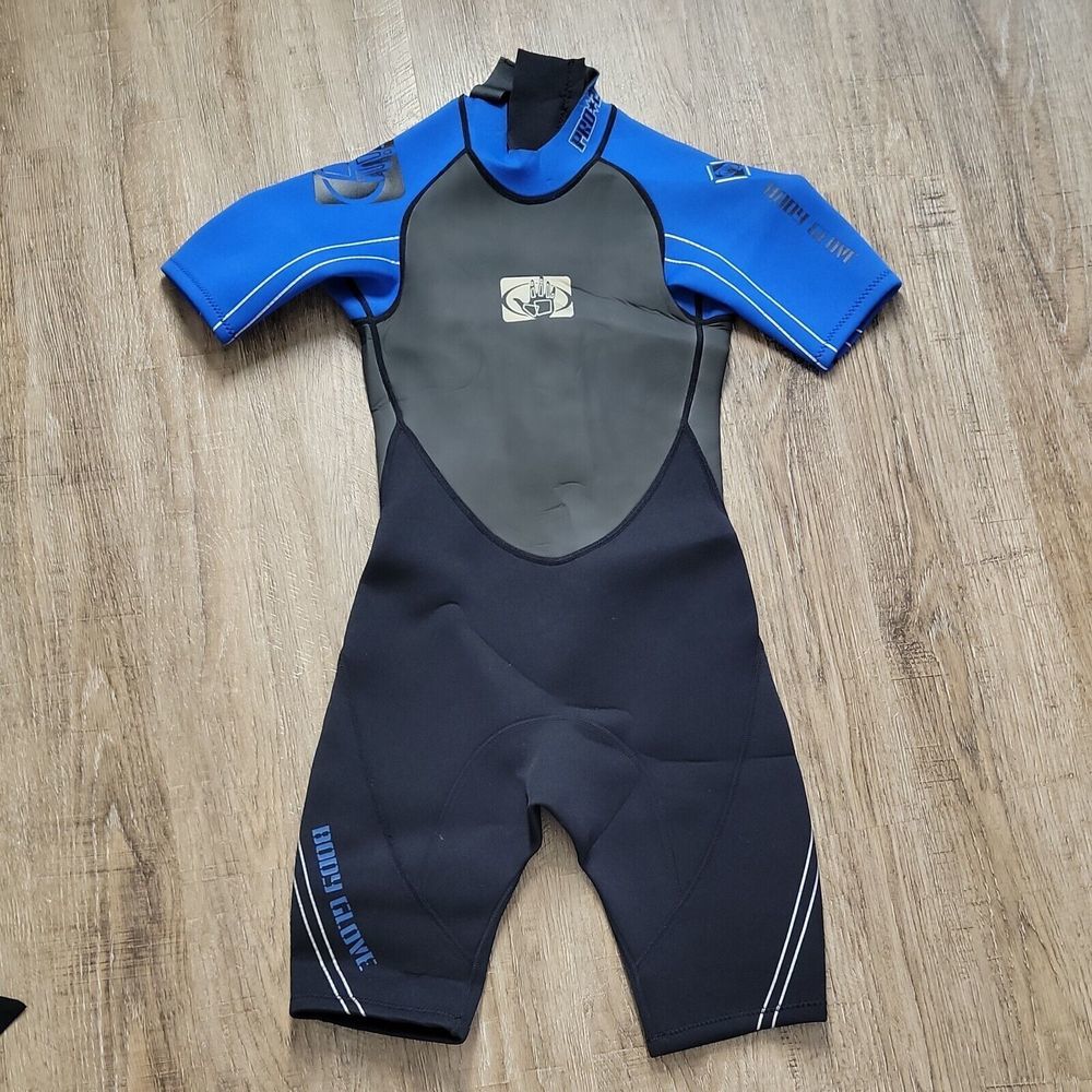 Body Glove Short Sleeve Wetsuit Shorts ~ Sz 10 ~ Black & Blue